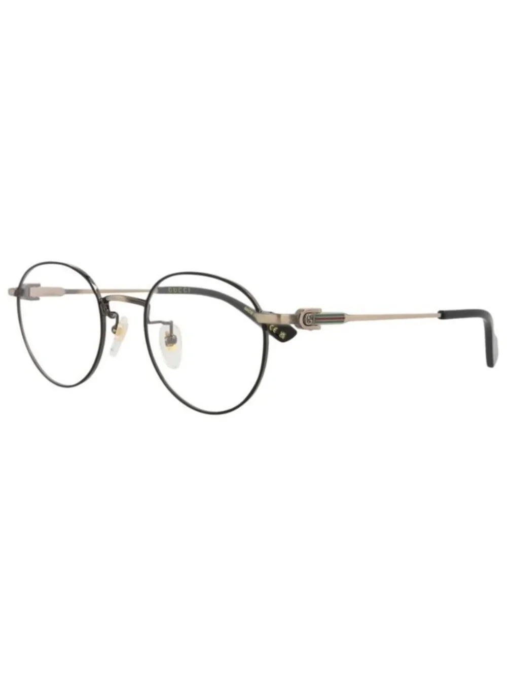 New Gucci Womens Round/Oval Gold Gold Transparent Fashion Designer Eyeglasses
